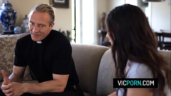 Hot brunette teen Keira Croft lose her anal virginity with the local priest