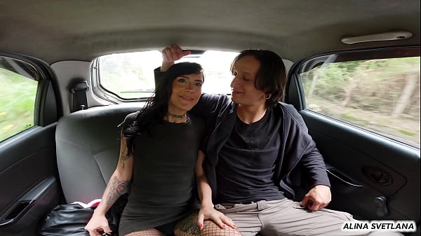 My first porn scene fucking with a big dick in a car