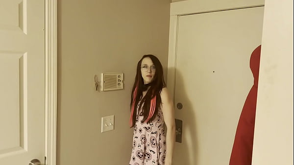 step daughter comes home late and horny. step dad catches her and fucks both her holes with his big cock